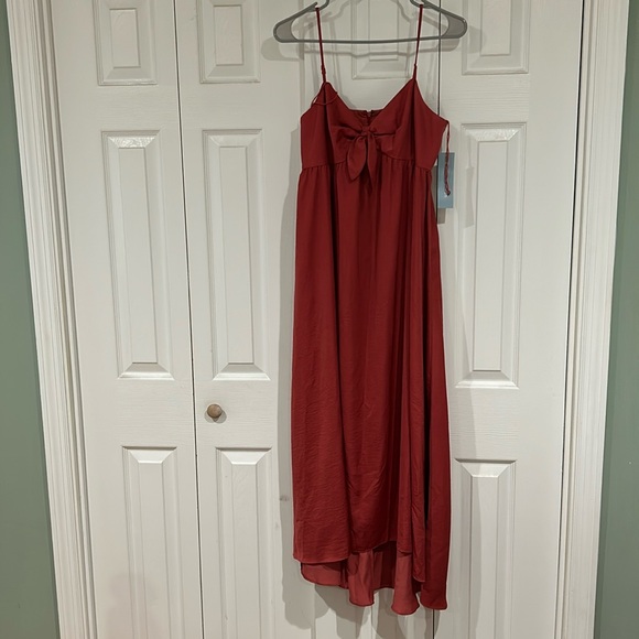 Rust colored maxi dress woman 8 adjustable strap - Picture 1 of 4